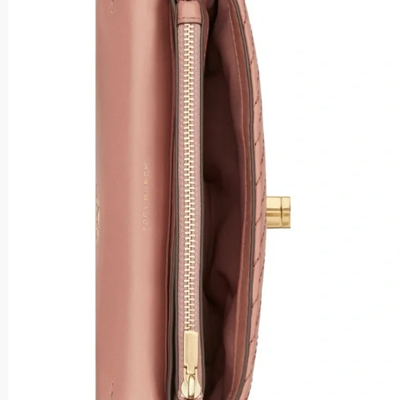 Tory Burch Chain Wallet Kira Chevron Moto Bag - Picture 3 of 4